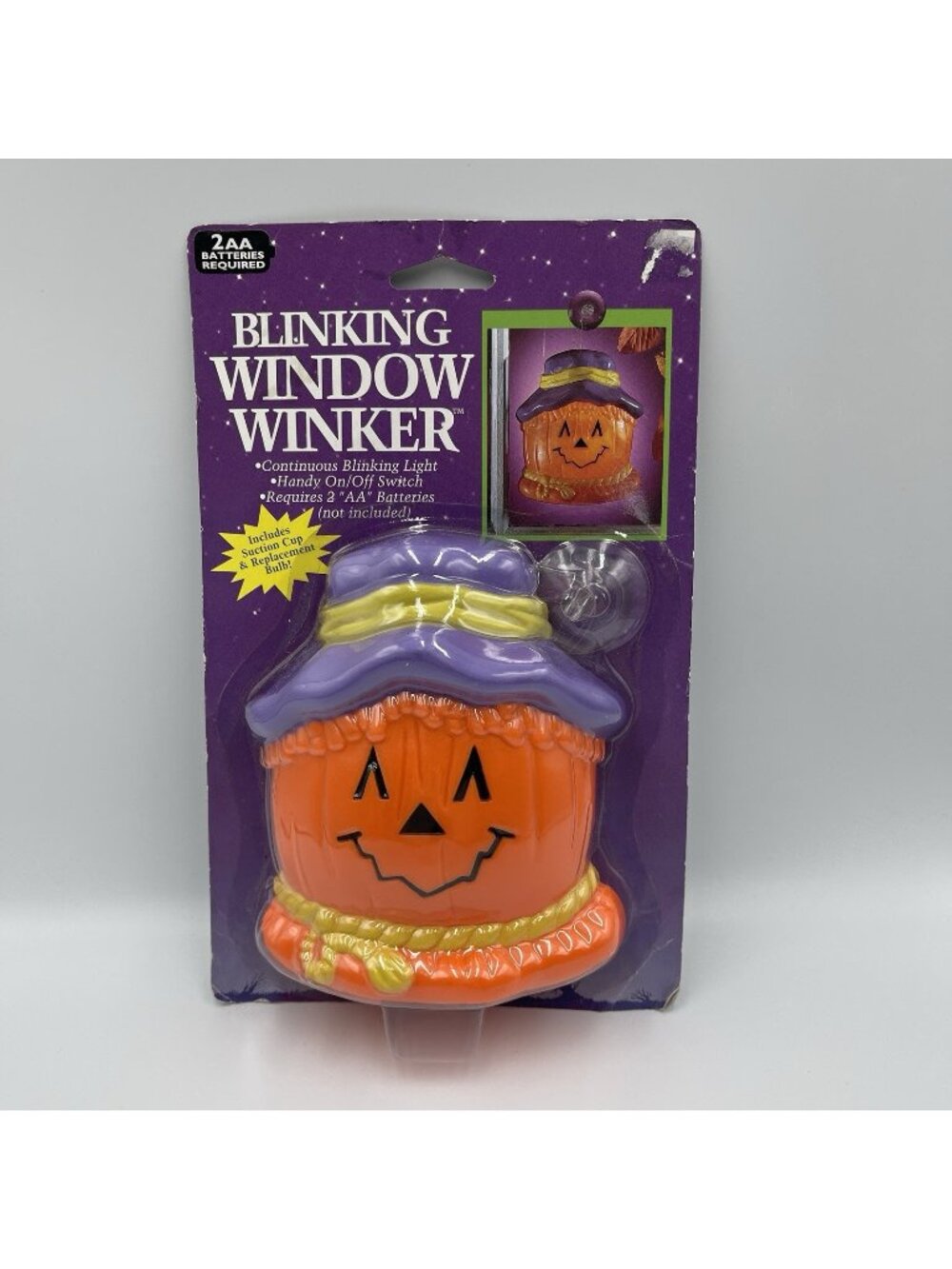 Fun World Blinking Window Winker Scarecrow Halloween Decor Vintage Sealed NOS